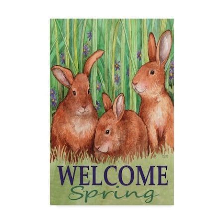 Melinda Hipsher 'Bunnies Welcome Spring' Canvas Art,30x47